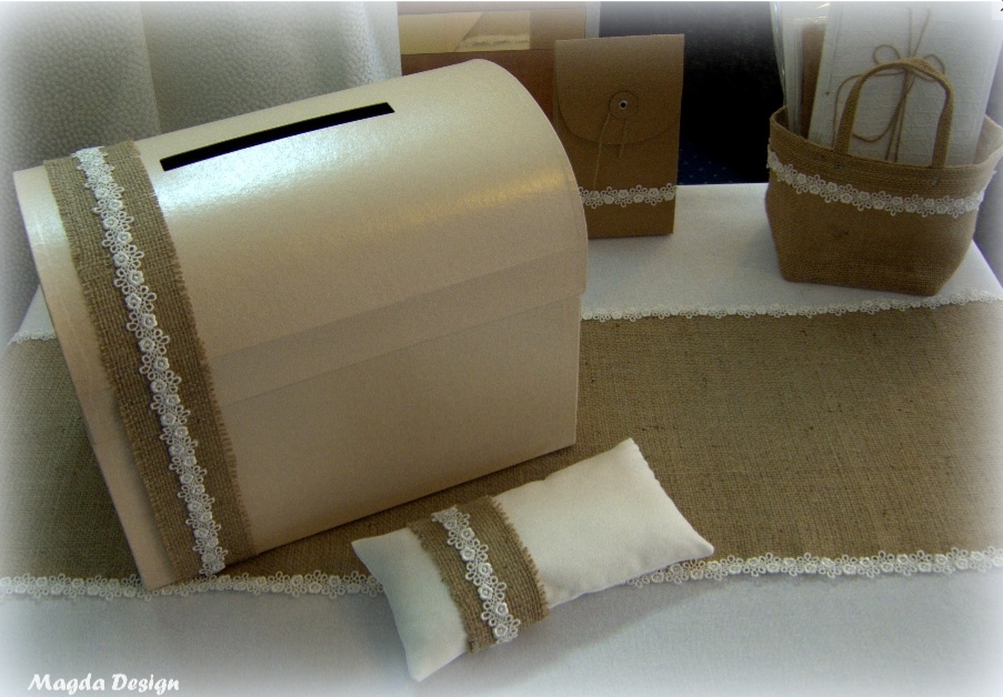 Polštářek pod prstýnky přírodní krajka