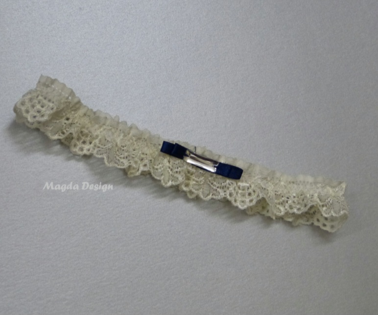Ivory krajkový podvazek