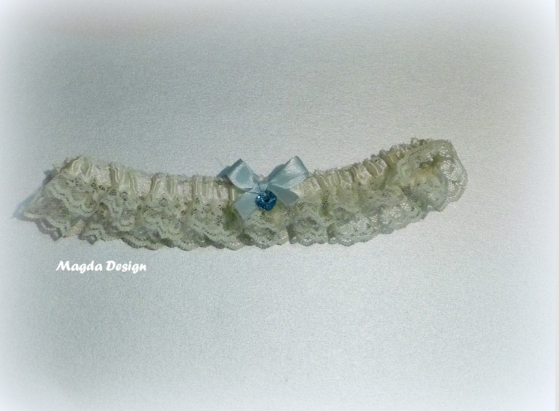 Ivory krajkový podvazek