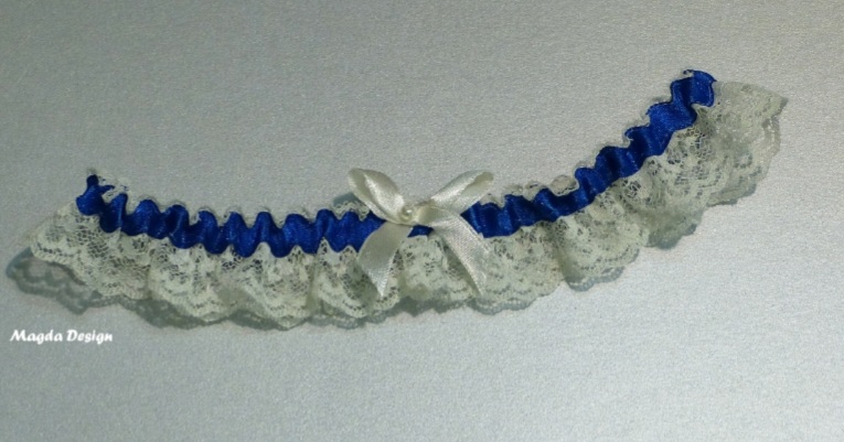 Ivory krajkový podvazek