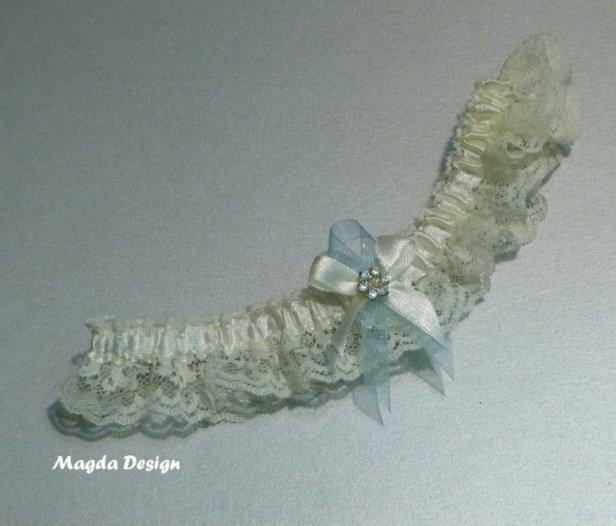 Ivory krajkový podvazek