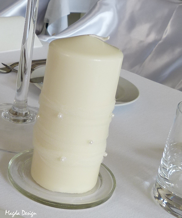 Svíčka zdobená Perličková něha