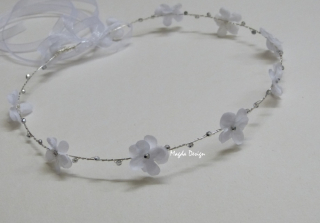 Věneček/tiara Charlotte Bílá