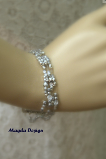 Náramek Krystal silver